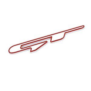Brand New GT Line Emblem Silver Red